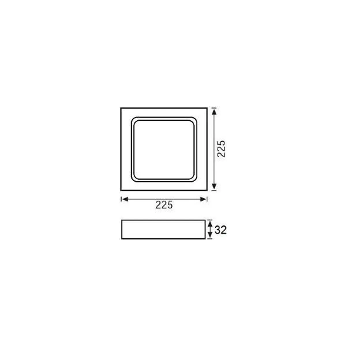 LC445 N 18W Sıva Üstü Kare Panel ECO 4000K - Görsel 2