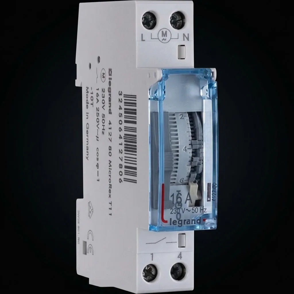 4127 90 Analog Zaman Saati 230V 16A - Günlük Programlanabilir Ray Tipi Zaman Rölesi