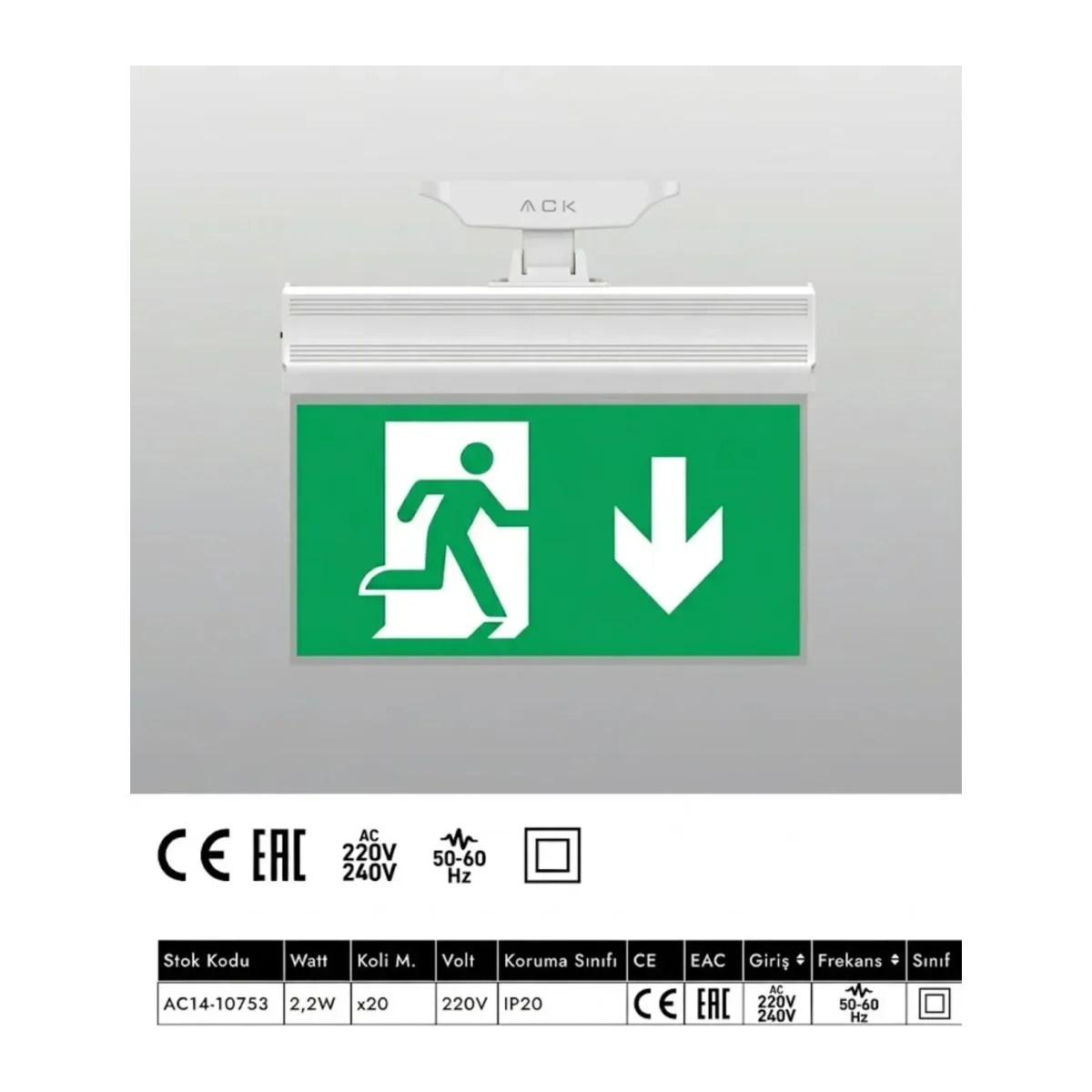 EXIT KOŞAN ADAM AŞAĞI OK - Görsel 2