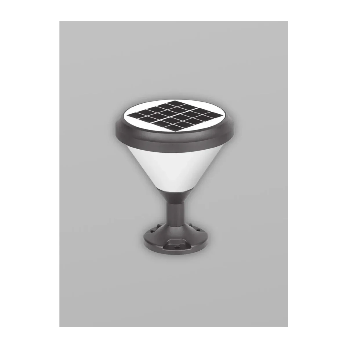 SOLAR LED BAHÇE ARMATÜRÜ YUVARLAK - Görsel 2