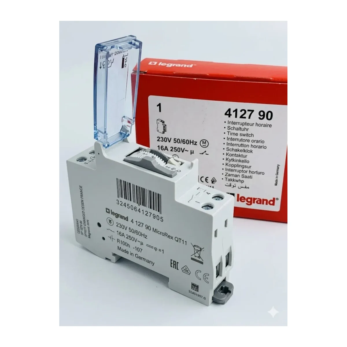 4127 90 Analog Zaman Saati 230V 16A - Günlük Programlanabilir Ray Tipi Zaman Rölesi - Görsel 2