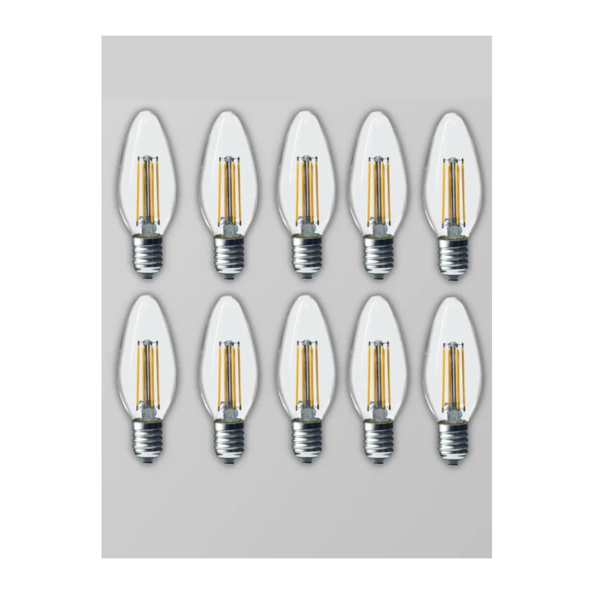LED Rustik Ampul 4W E14 Beyaz 10 Adet