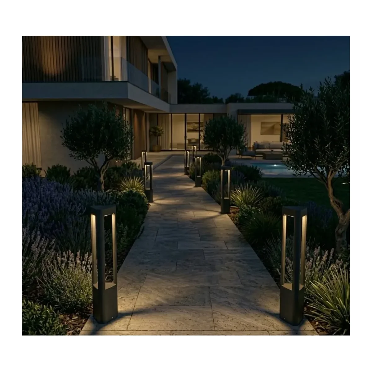 7W DALLAS 800MM Alüminyum LED 3000K LED BAHÇE ARMATÜRÜ IP65 - Görsel 2