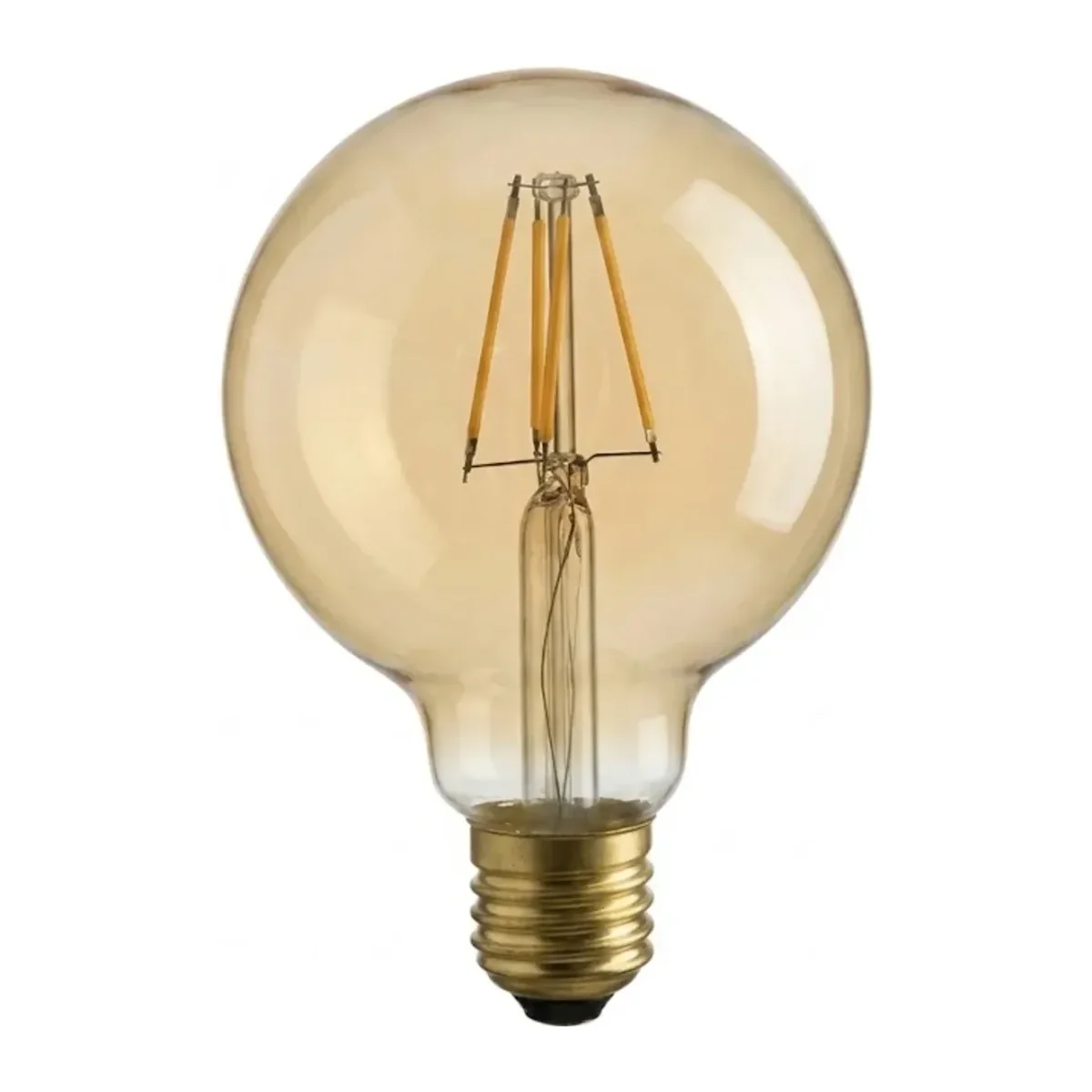 4W 220-240V E27 2200K G95 LED RUSTIK AMPUL 3 ADET - Görsel 2