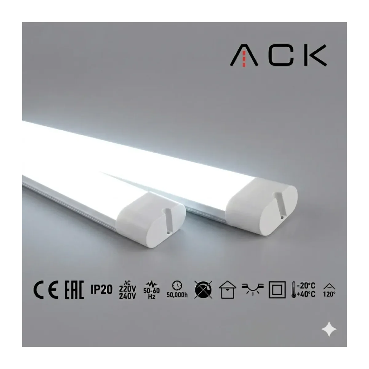 Satürn LED Bant Armatür 120cm 54W Beyaz Işık IP20 AN29-01233