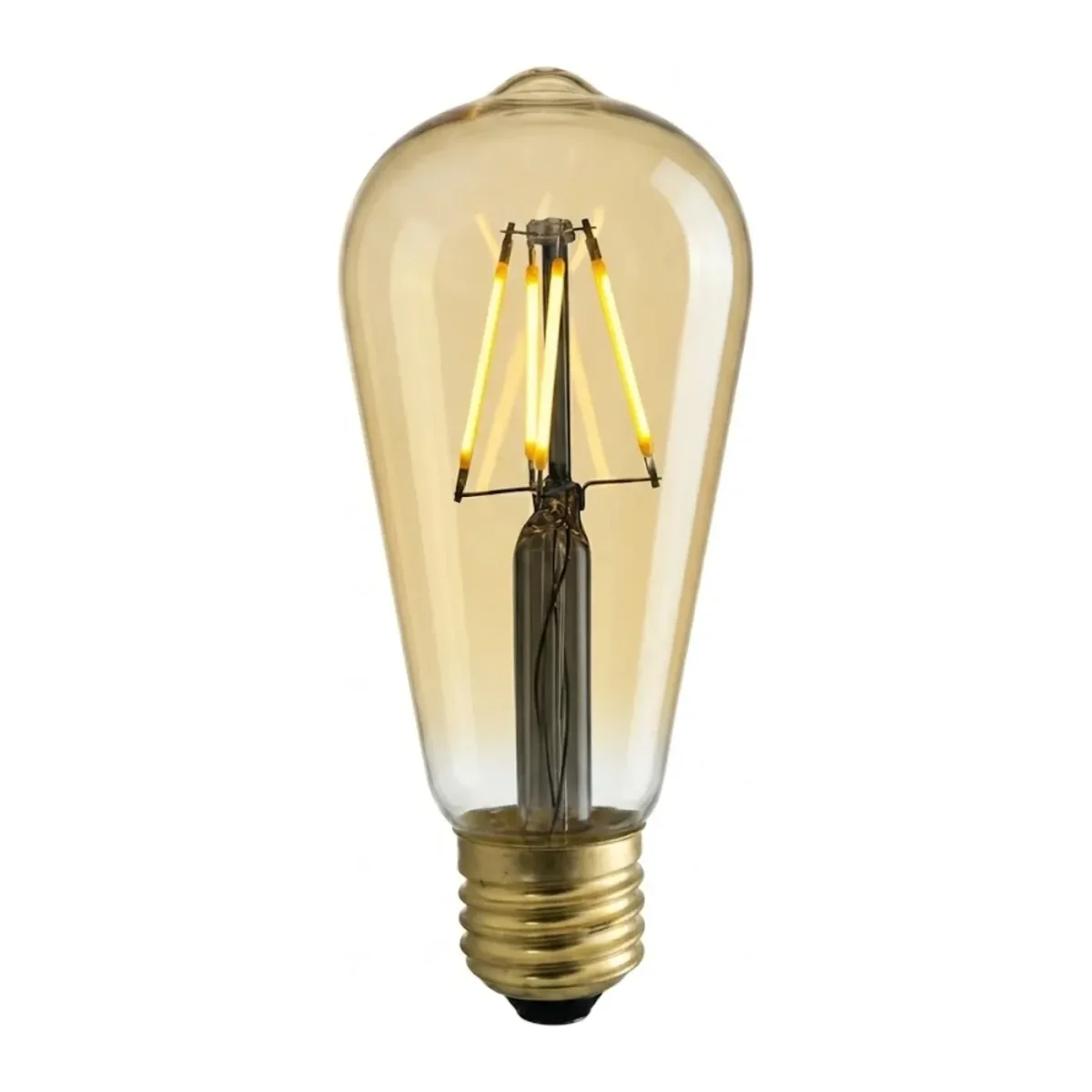 4W 220-240V E27 2200K ST64 LED RUSTIK AMPUL 7 ADET - Görsel 2