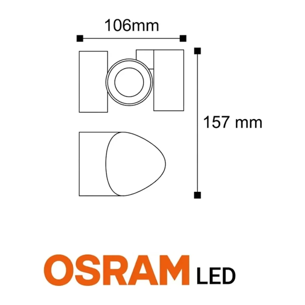 SIRIUS-A 3000K LED BAHÇE APLIGI 1x5W IP54 ALİMUNYUM KASA - Görsel 3