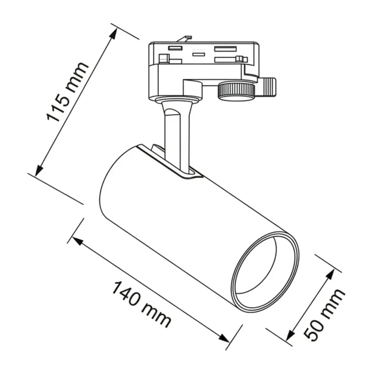 ACK 10W Alüminyum LED Ray Spot Armatür Siyah Kasa 4000k Sıcak Beyaz AD30-01011 - Görsel 2
