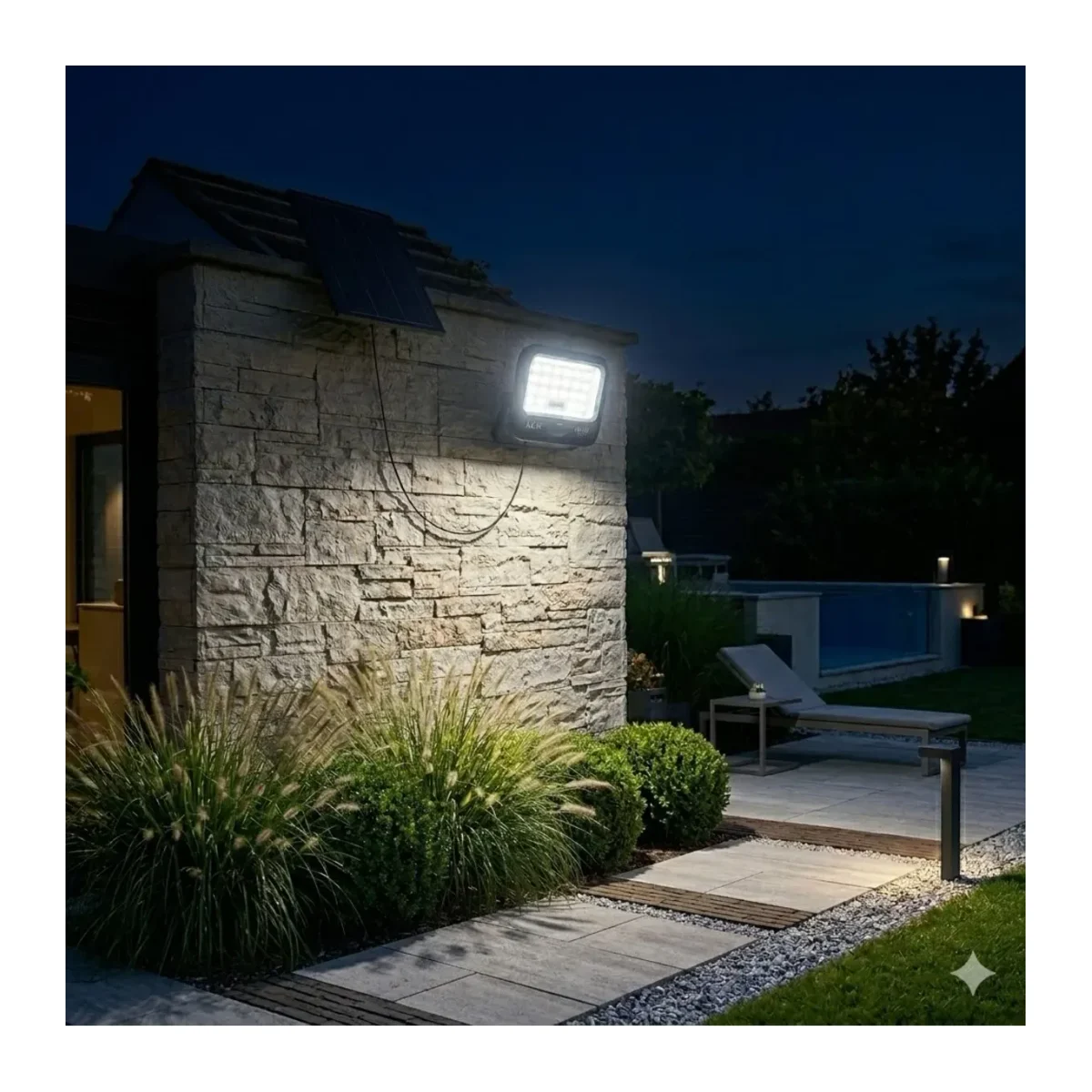 150W LENSLİ SOLAR LED PROJEKTÖR 6500K IP65 - Görsel 2