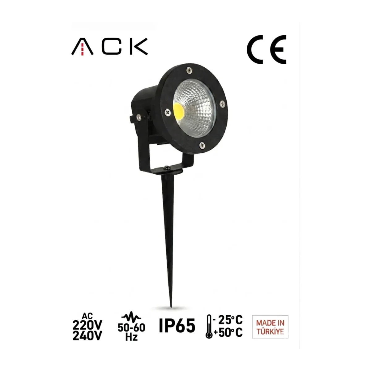 Alüminyum LED Bahçe Armatürü (Kazıkl) - AMBER - Görsel 3