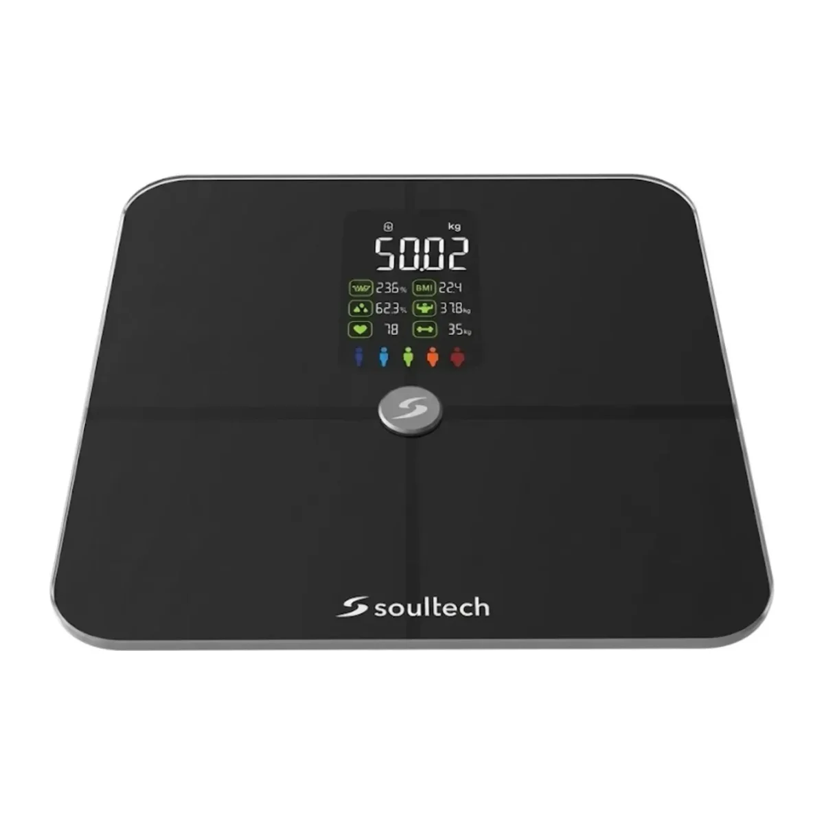 AT001S WELLDONE BLUETOOTH AKILLI TARTI SİYAH VÜCUT YAĞ ÖLÇER ÖZELLİKLİ - Görsel 2