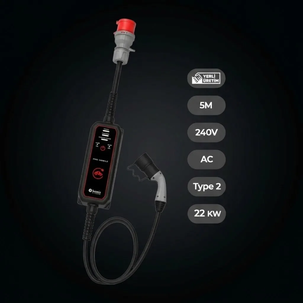 11 - 22 kw Pro Mobil Araç Şarj Aleti 5 Metre BEV-2331-0001