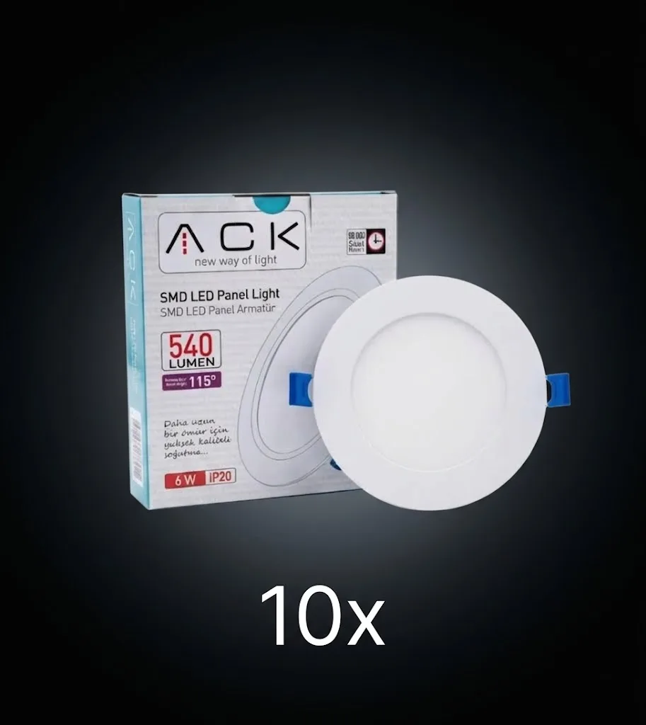 6W Sıva Altı Led Panel 6500K 10 ADET