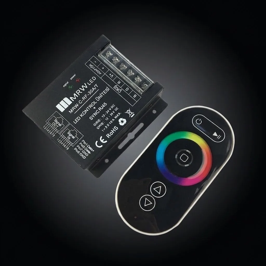MERVASAN MRW-C-RF- 30 AMPER RGB ŞERİT LED KUMANDASI DOKUNMATİK